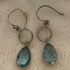 Sterling silver blue topaz earrings.  (Free with purchase)